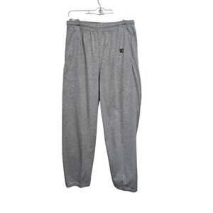 Wilson Mens Vintage Gray Athletic Joggers Size Large Heather Gray L